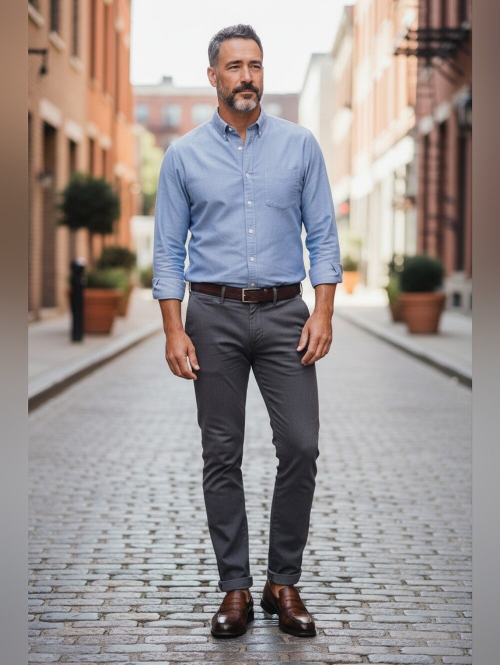 Santoni Brown Leather  Shoes